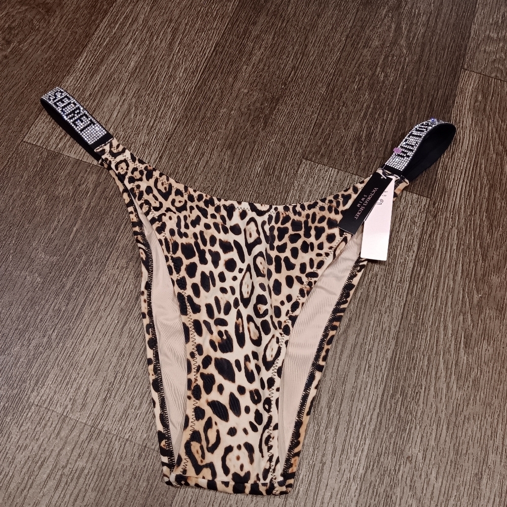 Victoria’s Secret Shine Strap Escondido Brazilian Swim Bottom NWT Size XL